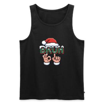 Santa 67 Bruh Christmas Meme - Men's Premium Organic Tank Top - black - Front - AI Model Male 178 light (178cm)