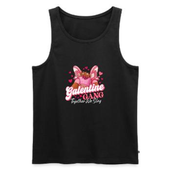 Le groupe de Galentine ensemble Nous tuons l’amitié des filles - Débardeur bio Premium Homme - noir - Devant - AI Model Male 178 light (178cm)