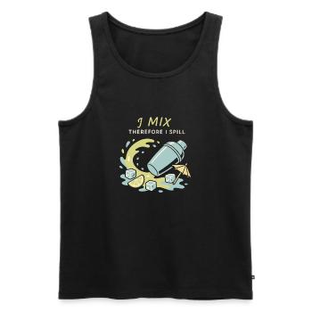 Shaker Stuck Beginner Mixologist - Men's Premium Organic Tank Top - black - Front - AI Model Male 178 light (178cm)