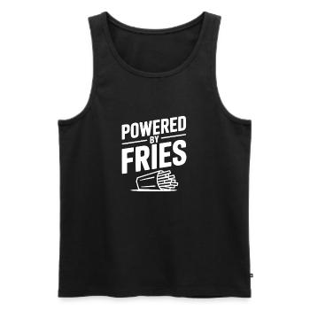 Propulsé par Fries - Débardeur bio Premium Homme - noir - Devant - Michal (187cm)