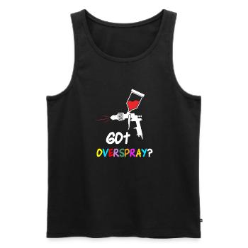Overspray Colorful Artist Painter Art - Men's Premium Organic Tank Top - black - Front - AI Model Male 178 light (178cm)