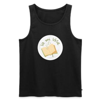 la mi läse - Männer Premium Bio Tank Top - Schwarz - Vorne - Michal (187cm)