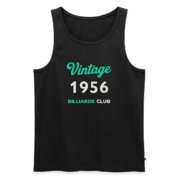 Vintage 1956 – Billiards Club Retro Geburtsjahr - Männer Premium Bio Tank Top - Schwarz - Vorne - Michal (187cm)