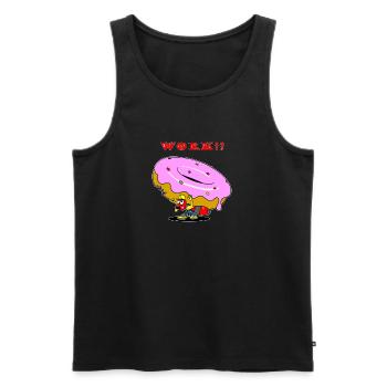 Ant Donut Worker Cartoon - Men's Premium Organic Tank Top - black - Front - AI Model Male 178 light (178cm)