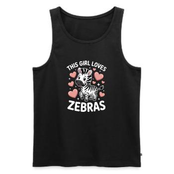Zebra Saying Funny Zebra Gift - Men's Premium Organic Tank Top - black - Front - AI Model Male 178 light (178cm)