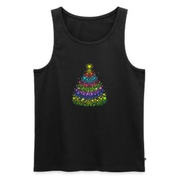 Christmas tree - Men's Premium Organic Tank Top - black - Front - AI Model Male 178 light (178cm)
