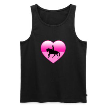 Pferde - Männer Premium Bio Tank Top - Schwarz - Vorne - Michal (187cm)