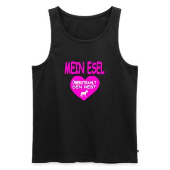 âne - Débardeur bio Premium Homme - noir - Devant - Michal (187cm)