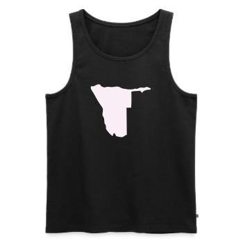 Nambia Silhouette - Men's Premium Organic Tank Top - black - Front - AI Model Male 178 light (178cm)