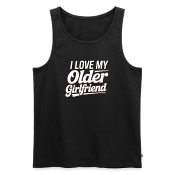 I Love My Older Girlfriend - Men's Premium Organic Tank Top - black - Front - AI Model Male 178 light (178cm)