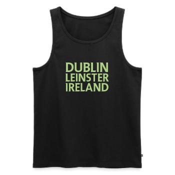 Dublin – Irland Textdesign - Männer Premium Bio Tank Top - Schwarz - Vorne - AI Model Male 178 light (178cm)