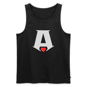 A - Männer Premium Bio Tank Top - Schwarz - Vorne - AI Model Male 178 light (178cm)
