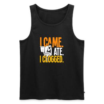 Toilettenverstopfungsmeister Lustiges - Männer Premium Bio Tank Top - Schwarz - Vorne - AI Model Male 178 light (178cm)
