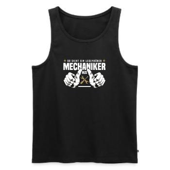 mécanicien - Débardeur bio Premium Homme - noir - Devant - AI Model Male 178 light (178cm)