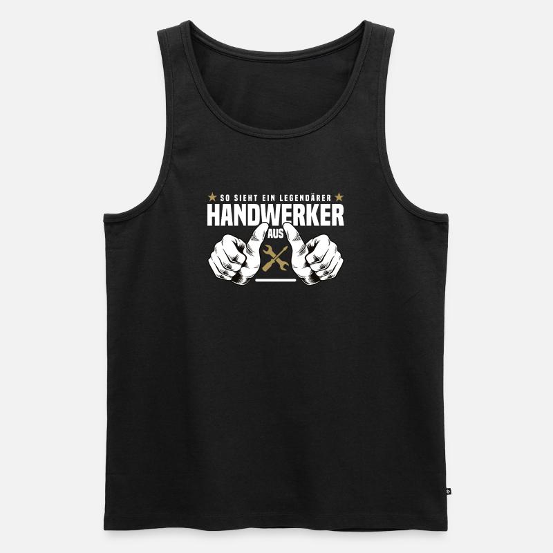 Handwerker - Männer Premium Bio Tank Top - Schwarz