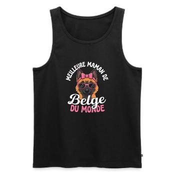 Bestes Belgisches Muttergeschenk Der Welt Für - Männer Premium Bio Tank Top - Schwarz - Vorne - Michal (187cm)