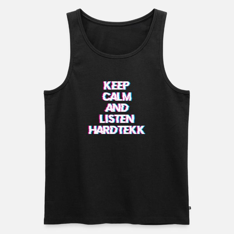 Hardtekk Tekk - Männer Premium Bio Tank Top - Schwarz