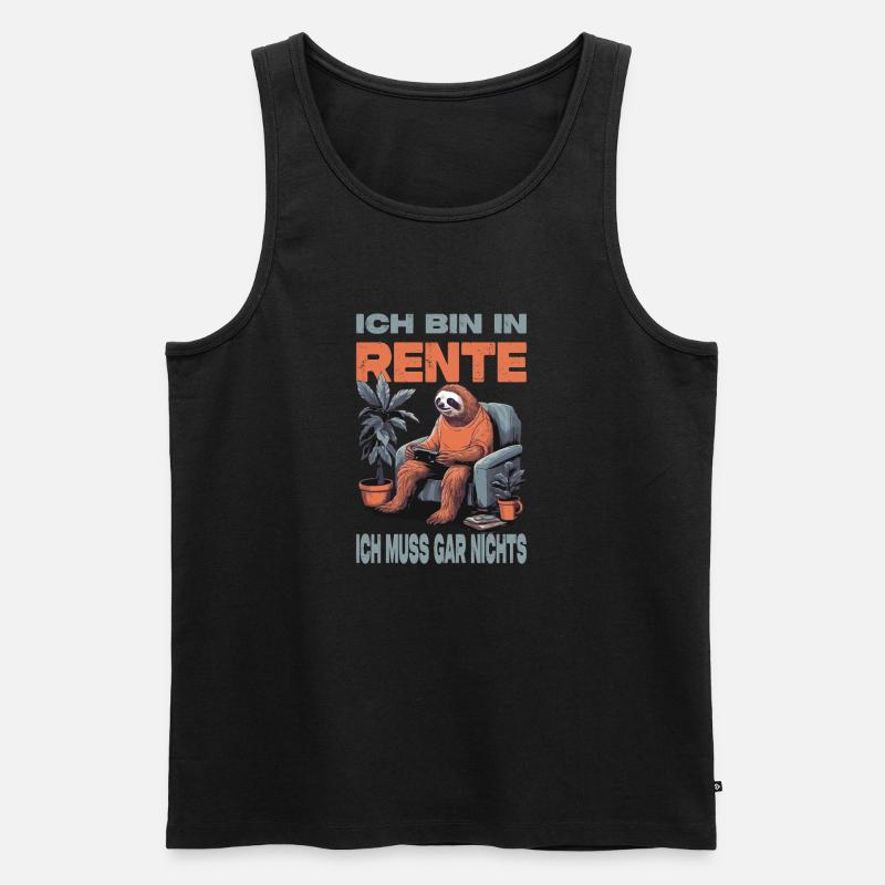 Rentner Ruhestand Geschenkidee - Männer Premium Bio Tank Top - Schwarz