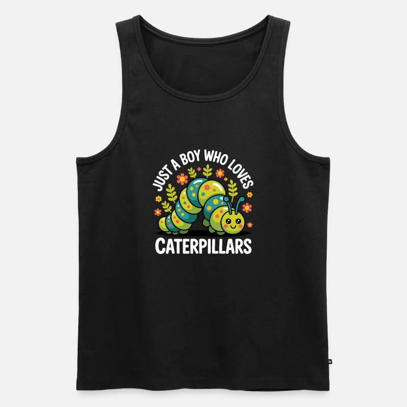 Raupe Junge Geschenk - Männer Premium Bio Tank Top - Schwarz