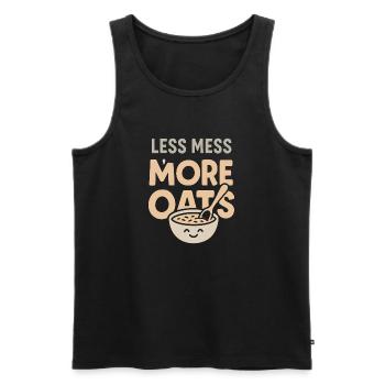 Porridge Breakfast Culture Overnight - Men's Premium Organic Tank Top - black - Front - Michal (187cm)