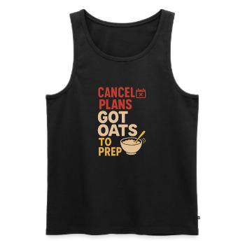 Porridge Breakfast Culture Overnight - Men's Premium Organic Tank Top - black - Front - Michal (187cm)