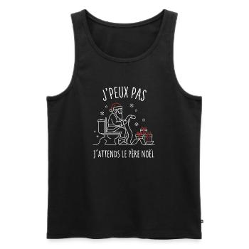 Joyeux Noël 2025 Humour Père Noël Original - Men's Premium Organic Tank Top - black - Front - AI Model Male 178 light (178cm)