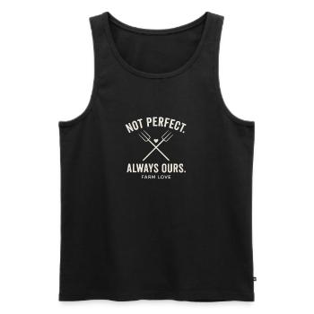 Not Perfect Farm Love - Men's Premium Organic Tank Top - black - Front - Michal (187cm)