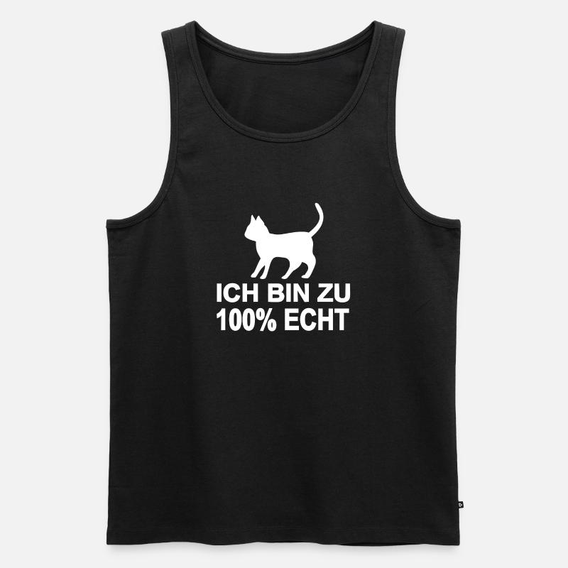 Katze - Männer Premium Bio Tank Top - Schwarz