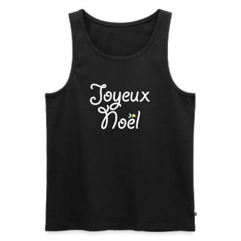 Merry Christmas - Men's Premium Organic Tank Top - black - Front - AI Model Male 178 light (178cm)