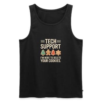 Technische Support-Cookies: Yuletide debuggen - Männer Premium Bio Tank Top - Schwarz - Vorne - AI Model Male 178 light (178cm)