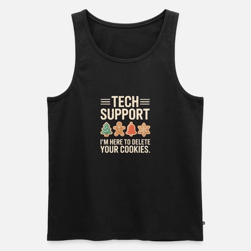 Technische Support-Cookies: Yuletide debuggen - Männer Premium Bio Tank Top - Schwarz