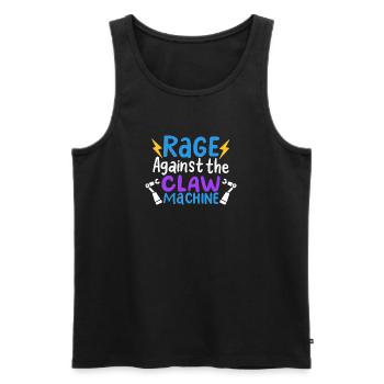 Funny Rage Against The Claw Machine Arcade Art - Männer Premium Bio Tank Top - Schwarz - Vorne - AI Model Male 178 light (178cm)