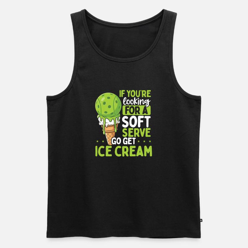 Soft-Eis-Wortspiel-Tee - Männer Premium Bio Tank Top - Schwarz