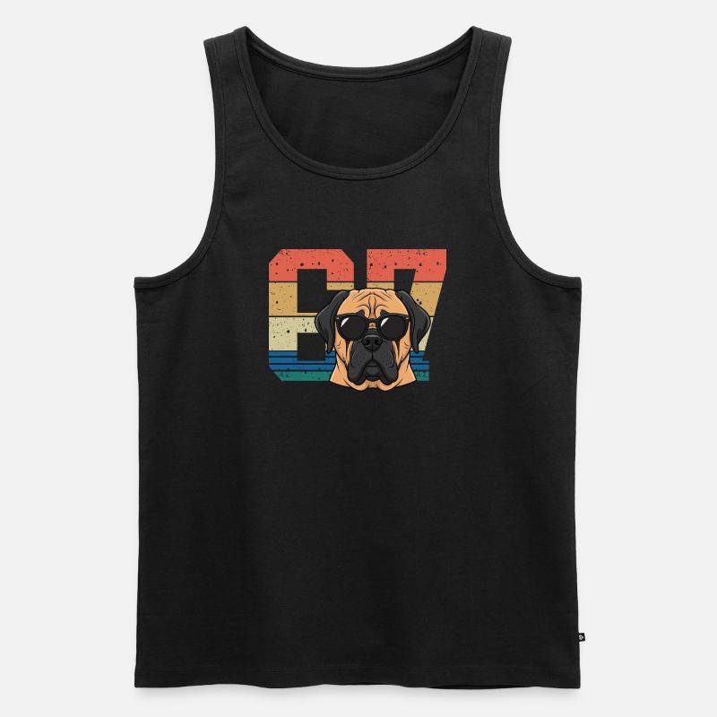 Pride Pup Sunglasses 67 Meme - Männer Premium Bio Tank Top - Schwarz