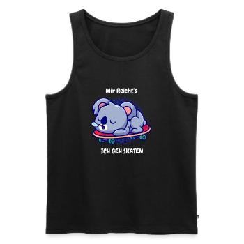 Mir reichts Skaten Schlafender Koala Skateboard - Männer Premium Bio Tank Top - Schwarz - Vorne - Michal (187cm)