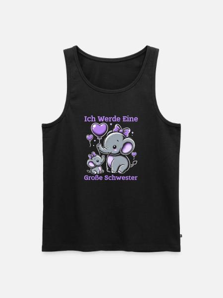 Big Sister Elephants Older Sibling - Men's Premium Organic Tank Top - black