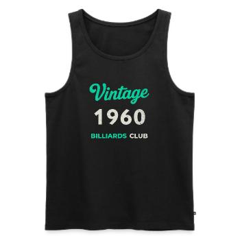 Vintage 1960 – Billiards Club Retro Birth Year - Men's Premium Organic Tank Top - black - Front - Michal (187cm)