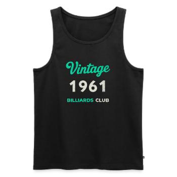 Vintage 1961 – Billiards Club Retro Birth Year - Men's Premium Organic Tank Top - black - Front - Michal (187cm)