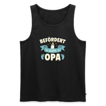 Befördert zum Opa - Männer Premium Bio Tank Top - Schwarz - Vorne - AI Model Male 178 light (178cm)