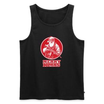 Santa Merry X-Mas AR15 Rifle IPSC Shooter - Männer Premium Bio Tank Top - Schwarz - Vorne - Michal (187cm)