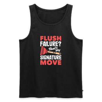 Toilettenverstopfungsmeister Lustiges - Männer Premium Bio Tank Top - Schwarz - Vorne - AI Model Male 178 light (178cm)