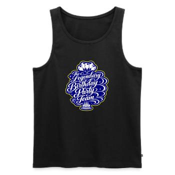 Geburtstag Party Team Spruch - Männer Premium Bio Tank Top - Schwarz - Vorne - AI Model Male 178 light (178cm)