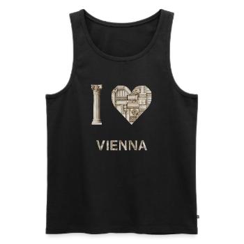 Wien – Monumentale Architektur - Männer Premium Bio Tank Top - Schwarz - Vorne - AI Model Male 178 light (178cm)