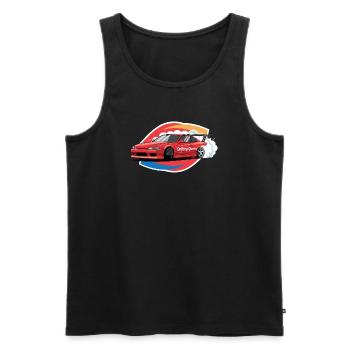 Drifting Queen JDM Muscle Car Racing Burnout-Stil - Männer Premium Bio Tank Top - Schwarz - Vorne - AI Model Male 178 light (178cm)