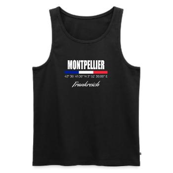 Montpellier - Débardeur bio Premium Homme - noir - Devant - Michal (187cm)