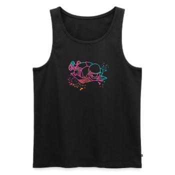 Skeleton Bobsleigh Winter Sports Sled - Männer Premium Bio Tank Top - Schwarz - Vorne - AI Model Male 178 light (178cm)
