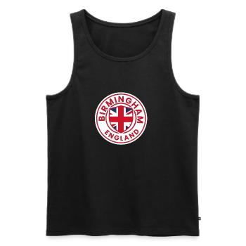 Birmingham-England-Wappenabzeichen - Männer Premium Bio Tank Top - Schwarz - Vorne - AI Model Male 178 light (178cm)