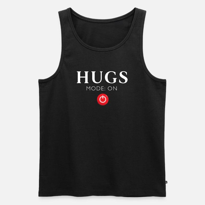 HUGS Modo On Red Button - Men's Premium Organic Tank Top - black