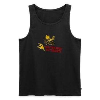 Apex-Umarmung, nicht Realität - Männer Premium Bio Tank Top - Schwarz - Vorne - AI Model Male 178 light (178cm)