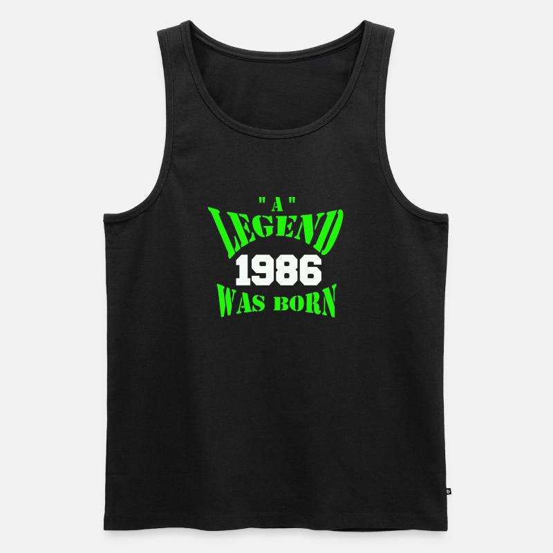 A Legend Was Born 1986 - Männer Premium Bio Tank Top - Schwarz